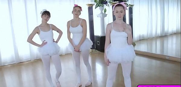  Hot teen ballerinas fuck with their instructor